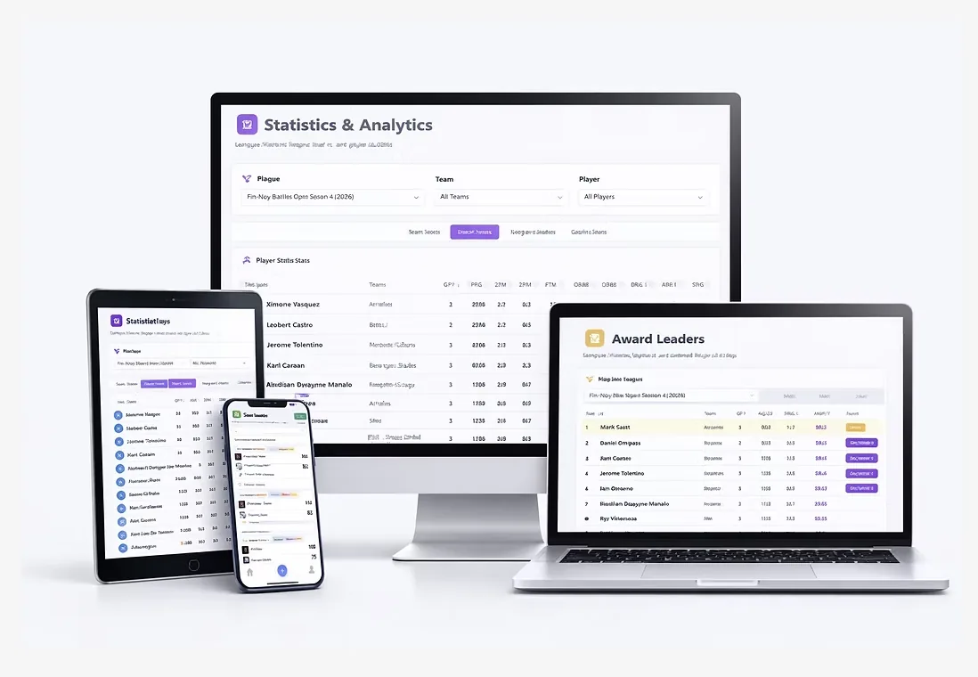 Courtside by AI running on desktop, laptop, tablet and phone